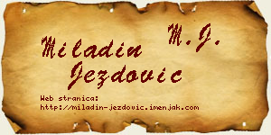 Miladin Jezdović vizit kartica